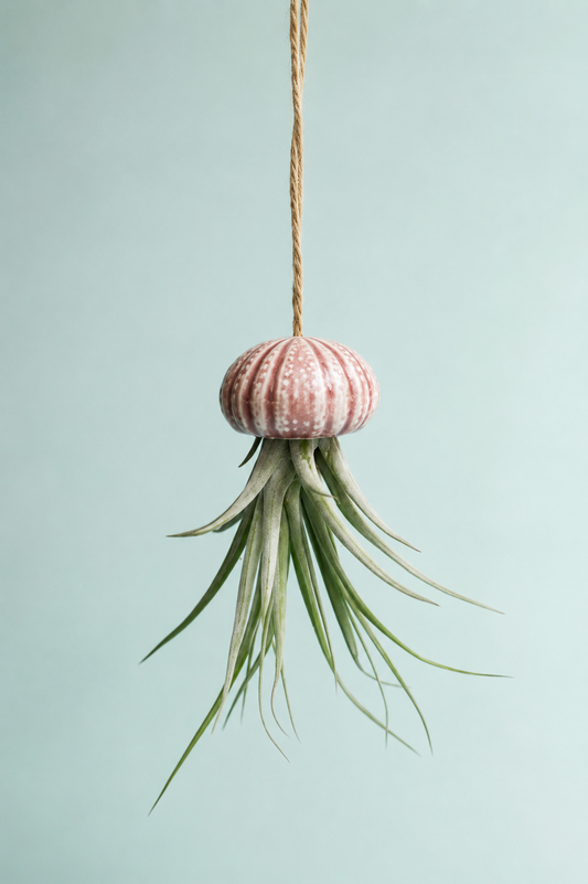 Keramik Luftpflanzenhalter „KITO“ – Qualle mit Tillandsia