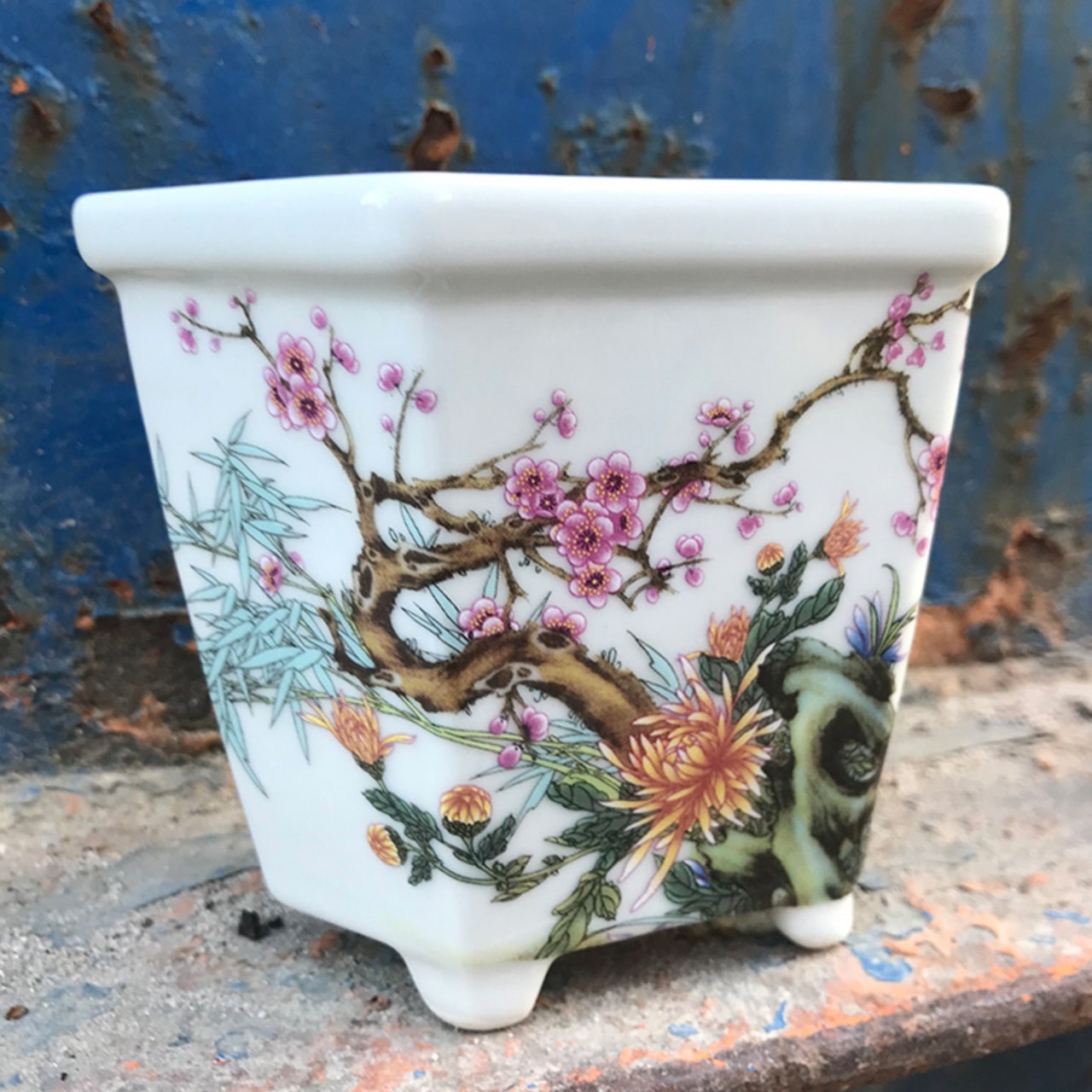Hand painted planter MAY